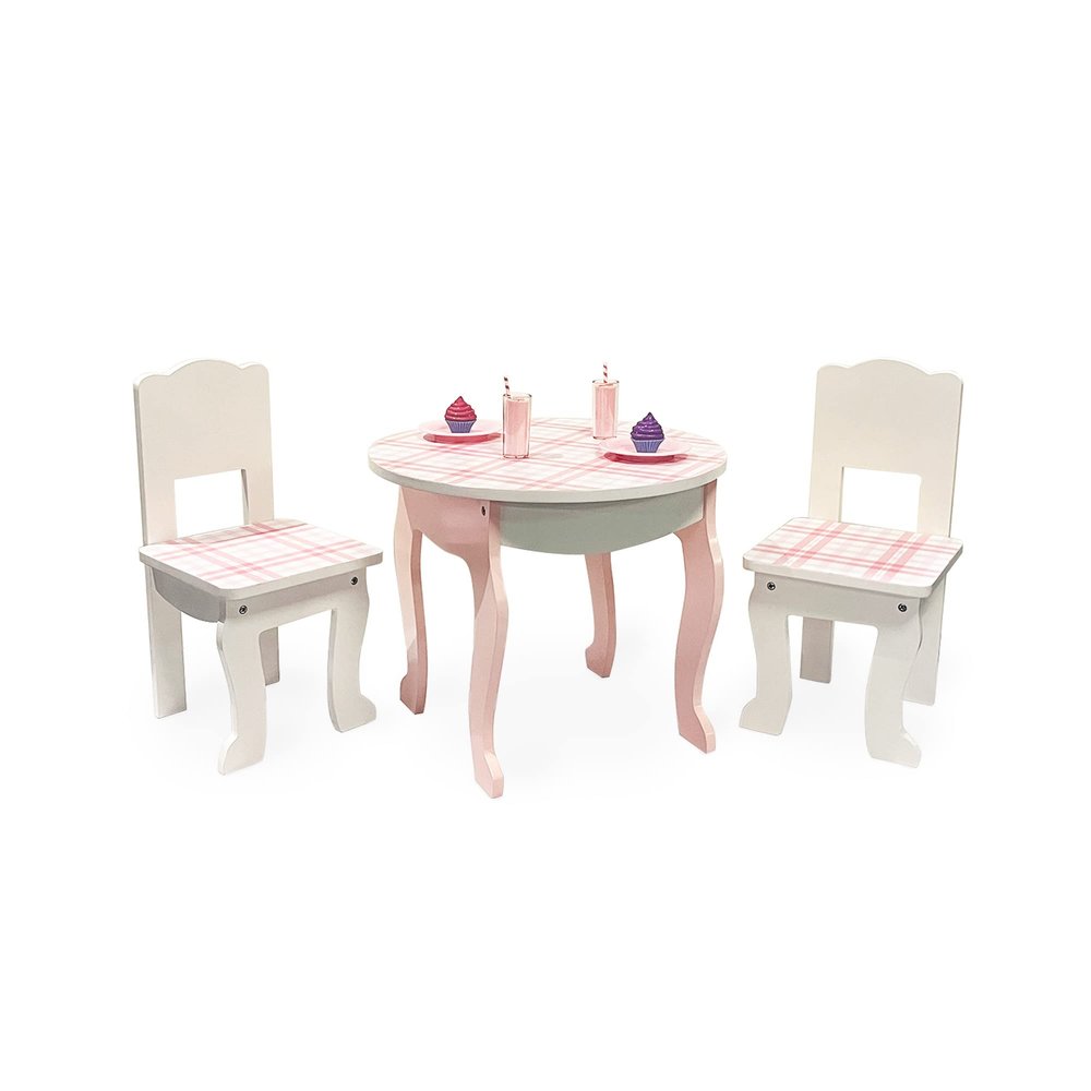 Sophia's Aurora Princess Table & Chairs, Dessert for 18" Dolls, Pink