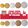 Poland 5 Mixed Coins | 1 Grosz to 10 Zlotych | Polish Currency Since 1949 view 1