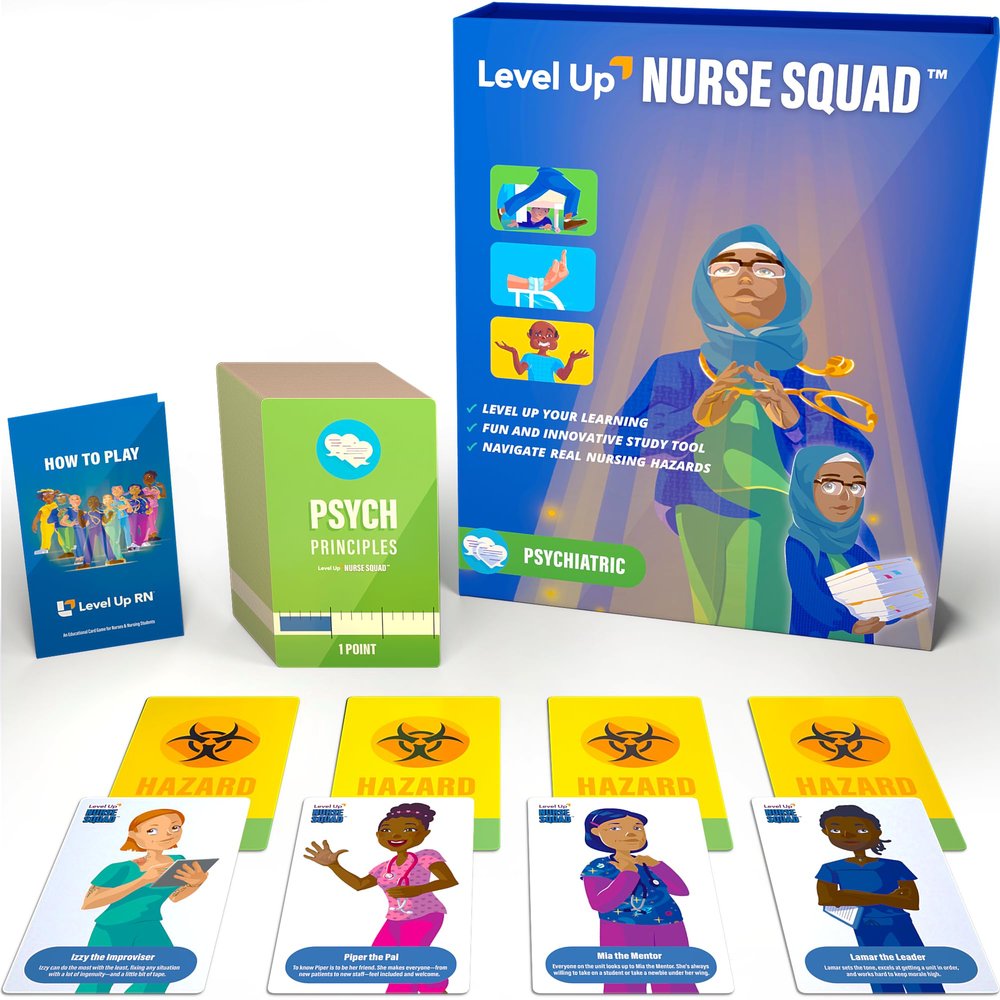 Psychiatric Mental Health Flash Cards Game Nursing School Exam Prep Nursing Student Essentials Prepare for 2026 NCLEX ATI HESI Exams (Mental Health)