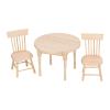Dollhouse Dining Set 1:12 Scale Retro Design Doll House Miniature Round Table Chair Furniture view 1
