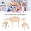Dollhouse Dining Set 1:12 Scale Retro Design Doll House Miniature Round Table Chair Furniture view 2