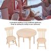Dollhouse Dining Set 1:12 Scale Retro Design Doll House Miniature Round Table Chair Furniture view 3