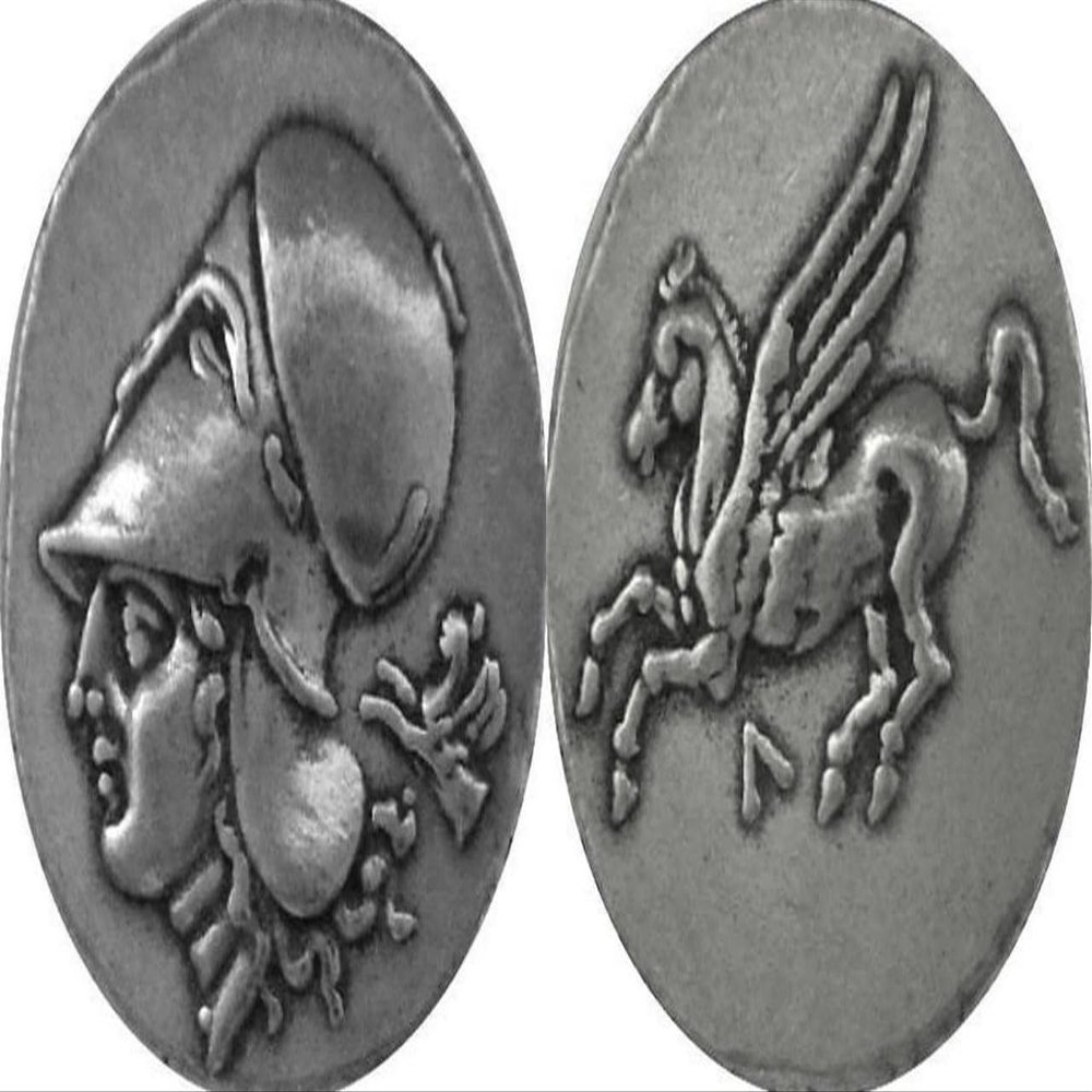 Athena and Pegasus, Famous Ancient Greek Coin, Athena is Facing Left in This Popular Version, Percy Jackson Teen Gift, Great Stocking Stuffer 85S