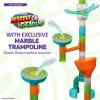 Marble Genius Marble Run Stunts Super Set: 125 Pieces Total, 20 Action Pieces Including 2 New Trampolines, Free Online App and Full-Color Instruction Booklet, Made for Ages 5 and Up view 3
