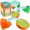 Marble Genius Stunts Trampoline Set: Includes 2 New Patented Trampolines and 2 Catch Buckets, Compatible with Other Marble Genius Products, Includes Online App, for Ages 5 and Above, Orange Swirl view 1