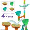 Marble Genius Stunts Trampoline Set: Includes 2 New Patented Trampolines and 2 Catch Buckets, Compatible with Other Marble Genius Products, Includes Online App, for Ages 5 and Above, Orange Swirl view 2