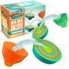 Marble Genius Stunts Trampoline Set: Includes 2 New Patented Trampolines and 2 Catch Buckets, Compatible with Other Marble Genius Products, Includes Online App, for Ages 5 and Above, Blue Bullseye view 1