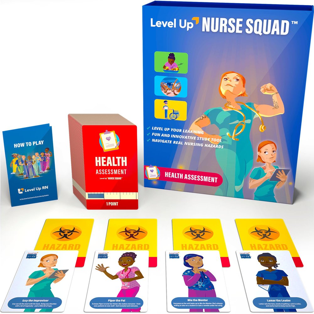 Health Assessment Flash Cards Game Nursing School Exam Prep Nursing Student Essentials Prepare for 2026 NCLEX ATI HESI Exams (Health Assessment)