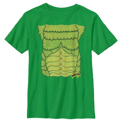 Boy's Universal Monsters Halloween Scaly Chest Costume T-Shirt - Kelly Green - Large