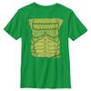 Boy's Universal Monsters Halloween Scaly Chest Costume T-Shirt - Kelly Green - Medium view 1