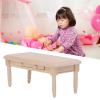 Agatige Dollhouse Dining Table, Simple Wood Miniature Tea Table for 1:12 Doll House view 2