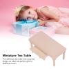 Agatige Dollhouse Dining Table, Simple Wood Miniature Tea Table for 1:12 Doll House view 4