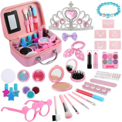 Little Girls Makeup Kits, Kids Toy Purse with Pretend Makeup, Play Purse for Little Girls, Pretend Play Toddler Purse, Birthday Christmas Princess Gifts Toys for Girls 3 4 5 6 7 8 Year Old