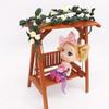 Dollhouse Flower, Dollhouse Swing Decorative Long Bouquet Garland Fake Flower Rose Vine Hanging Plant(Pink) (Yellow Rose) view 2