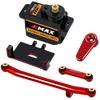 EPINON for AXIAL SCX24 Servo Metal Gear EMAX Servo Steering Servo with Servo Mount Bracket and Arm and Steering Link Set SCX24 Upgrade Parts (Red) view 1