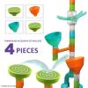 Marble Genius Stunts Trampoline Set: Includes 2 New Patented Trampolines and 2 Catch Buckets, Compatible with Other Marble Genius Products, Includes Online App, for Ages 5 and Above, Green Ripple view 2