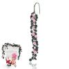 Dollhouse Flower, Dollhouse Swing Decorative Long Bouquet Garland Fake Flower Rose Vine Hanging Plant(Pink) view 1