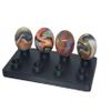 8 Marble Black Display Holds 5/8" marbles - Marble Display Stands - Marble Holders - Sphere Display view 1