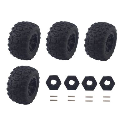 sea jump 4PCS Wheel Assembly with Hexagon Set+Hexagon Set Iron Axle for MJX H16 H16P H16E H16H H16DR H16SC H16BM 16027 14301 JC16EP RCM029 HP161 HB17 RC Speed High Car Racing Model Wheel Accessories