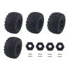 sea jump 4PCS Wheel Assembly with Hexagon Set+Hexagon Set Iron Axle for MJX H16 H16P H16E H16H H16DR H16SC H16BM 16027 14301 JC16EP RCM029 HP161 HB17 RC Speed High Car Racing Model Wheel Accessories view 1
