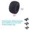 sea jump 4PCS Wheel Assembly with Hexagon Set+Hexagon Set Iron Axle for MJX H16 H16P H16E H16H H16DR H16SC H16BM 16027 14301 JC16EP RCM029 HP161 HB17 RC Speed High Car Racing Model Wheel Accessories view 3