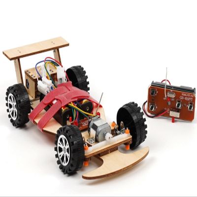 Pica Toys Wooden Wireless Remote Control F1 Racing Car Science Kit to Build (Red), STEM Project for Kids aged8 9 10 11 12 13, Science Building Kit Gift for Boys and Girls