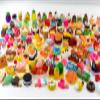 100 Pieces Miniature Food Drink Bottles Toys Dollhouse Pretend Play Kitchen Cooking Game Party Accessories Toys Hamburger Cake Pizza Doll House Landscape view 3