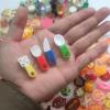 100 Pieces Miniature Food Drink Bottles Toys Dollhouse Pretend Play Kitchen Cooking Game Party Accessories Toys Hamburger Cake Pizza Doll House Landscape view 4