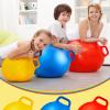 Lewtemi 3 Pcs 18 Inch Inflatable Bouncy Hopper Ball Large Round Jumping Balls with Handles for Kids Hopping Toys for 6 Years Old and Above Children Boy Girl(Yellow, Blue, Red) view 4