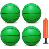 6 INCH PVC Mini Basketball Toys for Indoor Over Door Hoops, Soft 6" Small Balls Rubber for Pool, Beach, Yard, Lawn, Outdoor, Classroom, Little Playgound Ball for Adults & Kids (4PCS with Air Pump) view 1