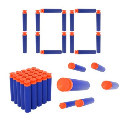 BOROLA 100Pcs EVA Foam Suction Darts 7.2cm Compatible for NERF Elite Blue