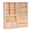 4 Pcs 1/12 Doll House Cabinet Set Simple Design Practical Lifelike Miniature Wooden Dollhouse Furniture Cabinet view 1