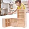 4 Pcs 1/12 Doll House Cabinet Set Simple Design Practical Lifelike Miniature Wooden Dollhouse Furniture Cabinet view 2