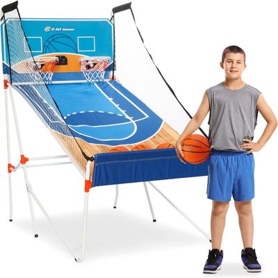 EjetGame Basketball Arcade Game, Kids Basketball Gifts for Kids Boys Girls Children Youth & Teens | 16-in-1 Games Dual Shot,Blue