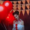 10 Packs Creepy Carnival Decorations Evil Halloween Striped Pennant Banner Triangle Bunting Flags Circus Theme Party Decorations Evil Carnival Decorations for Carnival Halloween Party Decorations view 4