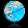 Amylove 13'' Illuminated World Globe for Adults 720/360 Rotation Rewritable Light Up Globe with Stand World Map for Interactive Learning Light with Base Lamp LED Decor (Brown Wood,Classic) view 1