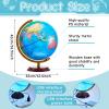 Amylove 13'' Illuminated World Globe for Adults 720/360 Rotation Rewritable Light Up Globe with Stand World Map for Interactive Learning Light with Base Lamp LED Decor (Brown Wood,Classic) view 2
