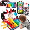 Inbeby Tummy Time/Baby Mirror Toys, Black and White High Contrast Tabletop Mount Baby Newborn Toys 0 3 6 Months Brain Development, Sensory Texture Piano Infant Toys 0 3 6 Months with Squeaker view 1