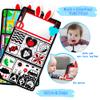 Inbeby Tummy Time/Baby Mirror Toys, Black and White High Contrast Tabletop Mount Baby Newborn Toys 0 3 6 Months Brain Development, Sensory Texture Piano Infant Toys 0 3 6 Months with Squeaker view 4