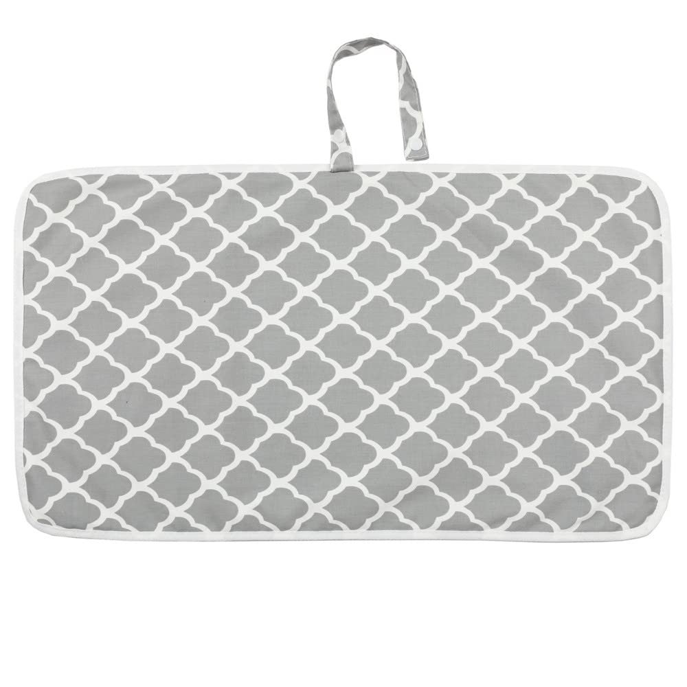 Baby Changing Station Portable Diaper Changing Pad Liners Waterproof Reusable Diaper Changing Mat (Grey)