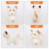 CU-MATE Interactive Pet Ragdoll Cat,Electric Plush Toy Cat,Robot Stuffed Cat with Walking/Nodding/Tail Wagging/Barking/Drinking Milk, Gift for Girls Boys view 4