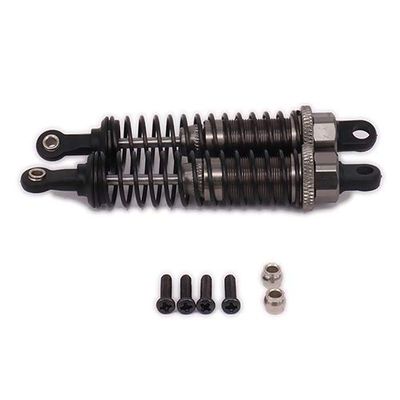 GatherTOOL 2Pcs Alloy 80mm Rear Shock Absorber Adjustable Damper Oil Filled Type for Rc Hobby Car 1/12 for Wltoys L959 L969 L979 L202 L212 L222 K959 (Color : Titanium)