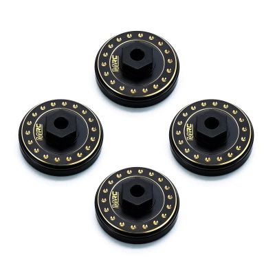 MRC SCX24 Brass Hex Hub Wheel Hubs 4pcs (Black) for 1/24 RC Crawler Car Axial SCX24 Upgrade Parts