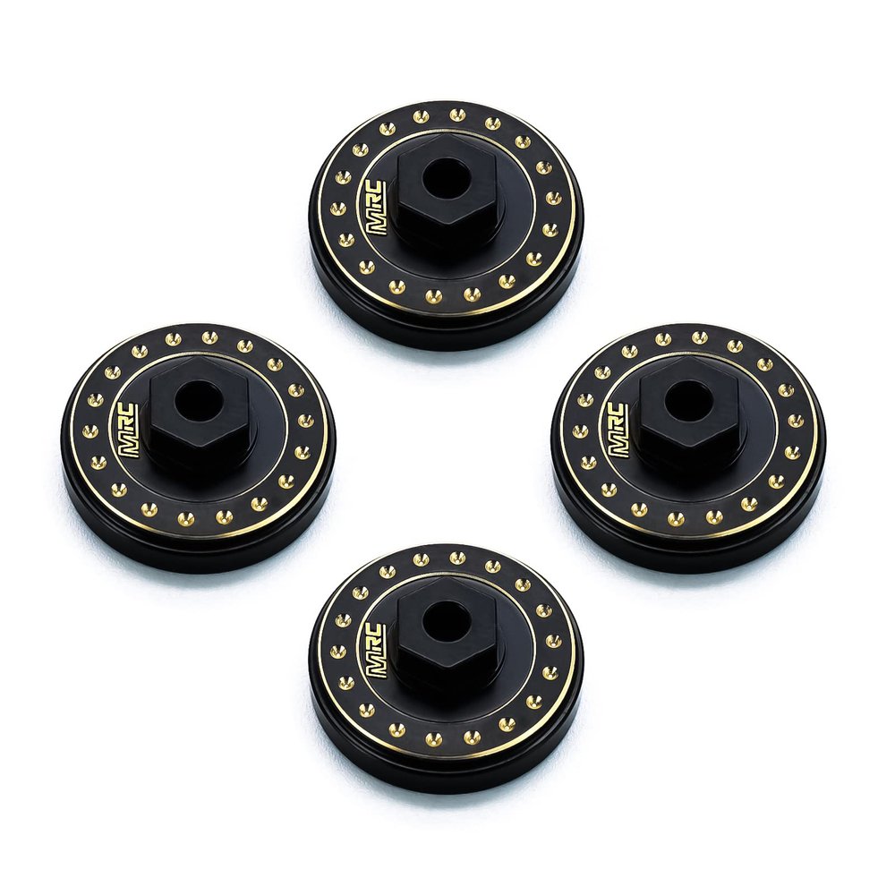 MRC SCX24 Brass Hex Hub Wheel Hubs 4pcs (Black) for 1/24 RC Crawler Car Axial SCX24 Upgrade Parts