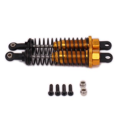 GatherTOOL 2Pcs Alloy 80mm Rear Shock Absorber Adjustable Damper Oil Filled Type for Rc Hobby Car 1/12 for Wltoys L959 L969 L979 L202 L212 L222 K959 (Color : Yellow)