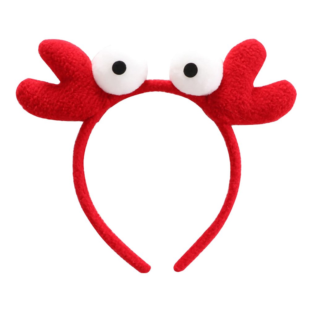 Lamantery Cute Lobster Headband Red Crab Headband Animal Cosplay Lobster Shaped Hair Hoop Hair Accessories for Halloween Christmas Cosplay Party Costume 2pcs