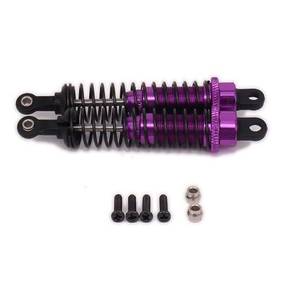 GatherTOOL 2Pcs Alloy 80mm Rear Shock Absorber Adjustable Damper Oil Filled Type for Rc Hobby Car 1/12 for Wltoys L959 L969 L979 L202 L212 L222 K959 (Color : Purple)