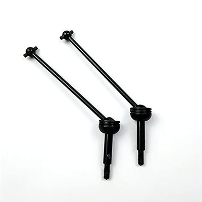 GatherTOOL 4Pcs Universal Drive Shaft for Front CVD Universal Drive Shaft & Rear Dog Bone for 144001 1/14 RC Drift Racing Car Parts Accessories (Color : Black)