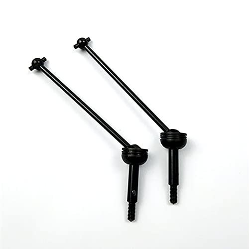 GatherTOOL 4Pcs Universal Drive Shaft for Front CVD Universal Drive Shaft & Rear Dog Bone for 144001 1/14 RC Drift Racing Car Parts Accessories (Color : Black)