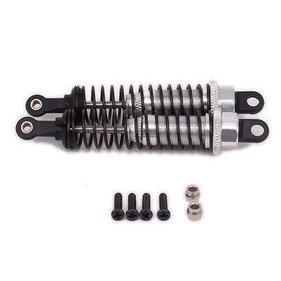 GatherTOOL 2Pcs Alloy 80mm Rear Shock Absorber Adjustable Damper Oil Filled Type for Rc Hobby Car 1/12 for Wltoys L959 L969 L979 L202 L212 L222 K959 (Color : Silver)